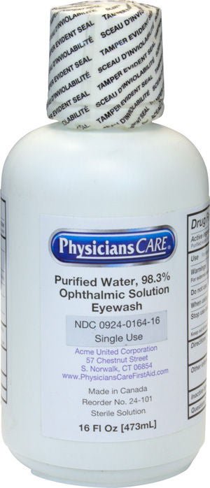 Eye Wash, Refill Bottle 160Z, 1/Ea