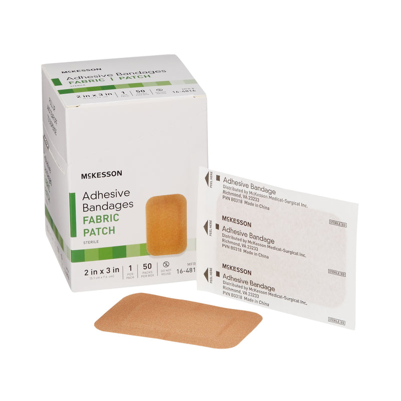 MCKESSON TAN ADHESIVE STRIP, 2 X 3 INCH, SOLD AS 1200/CASE MCKESSON 16-4816