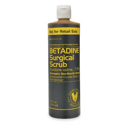 Betadine® 7.5% Strength Povidone-Iodine Surgical Scrub Solution, 4-Ounce Bottle, 36/Cs