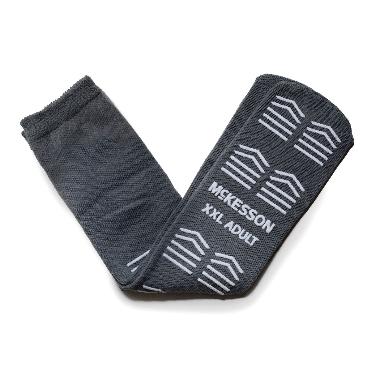 Mckesson Slipper Socks, Single Tread, 2X-Large, Gray, 48/Cs