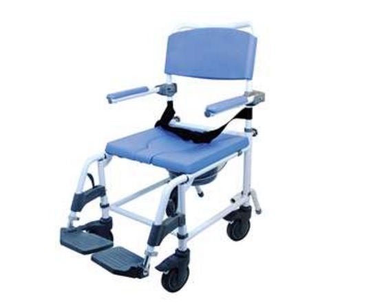 Commode, Shower Standard Alumhealthline Ezee Life 18" D/S, 1/Ea