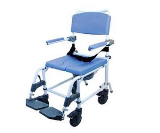 Commode, Shower Standard Alumhealthline Ezee Life 18" D/S, 1/Ea