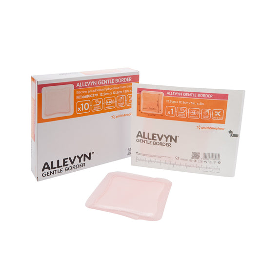 Allevyn Gentle Border Silicone Foam Dressing, 5 x 5 Inch 1/EACH -66800279