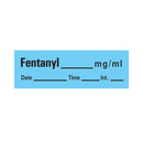 Timemed Anesthesia Label Tape, Fentanyl, 1/2 x 1-1/2 Inch, 1/RL