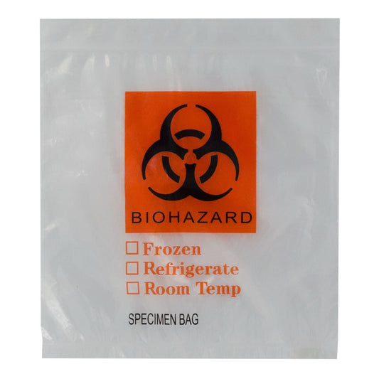 Specimen Transport Bag With Document Pouch, Zip Closure, 12 X 15 Inch, 1000/Cs