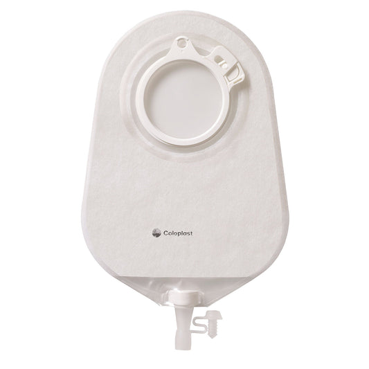 Assura® Two-Piece Transparent Urostomy Pouch, Pre-cut for 57mm Stoma, Blue Match, 10/BX