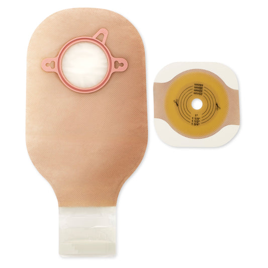 New Image™ 19054 Two-Piece Clear Ileostomy/Colostomy Pouch, 70Mm Flange, Blue, 5/Bx