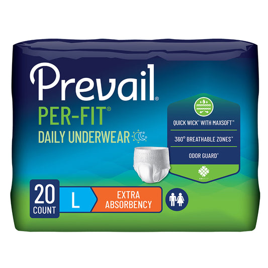 Prevail Per-Fit® Daily Underwear, Large, 80/Cs