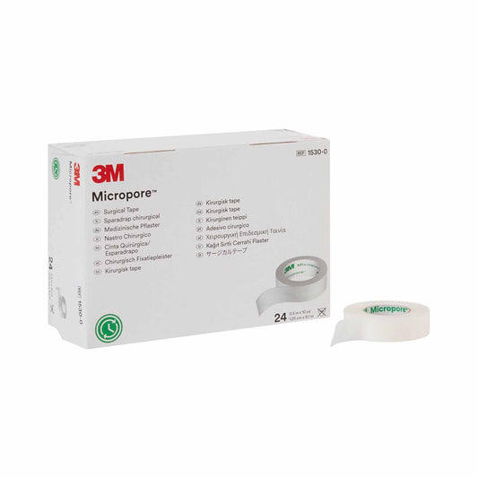 3M™ Micropore™ Paper Medical Tape, 1/2 Inch X 10 Yard, White, 240/Cs