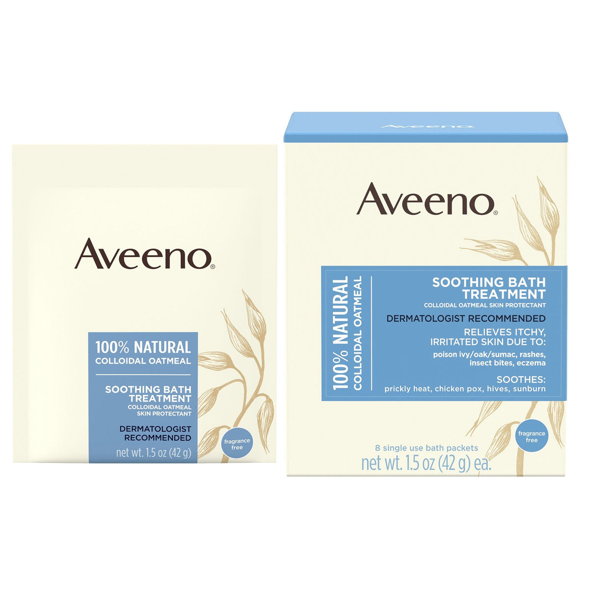 Aveeno® Soothing Bath Treatment Packets Fragrance Free, 192/CS