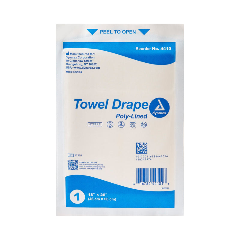 dynarex® Sterile Towel General Purpose Drape, 18 x 26 Inch