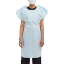 Graham Medical Patient Exam Gown, Medium/Large, Blue, 50/CS