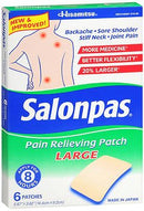 SALONPAS® TOPICAL PAIN RELIEF CAMPHOR AND MENTHOL PATCHES, SOLD AS 6/BOX EMERSON 46581021006