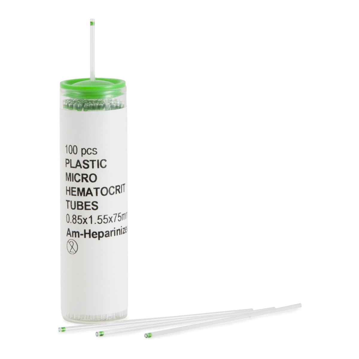 McKesson Capillary Blood Collection Tube, 0.8 x 1.5 x 75 mm, 10/BX