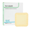 DermaLevin® Adhesive with Border Foam Dressing, 4 x 4 Inch, 10/BX