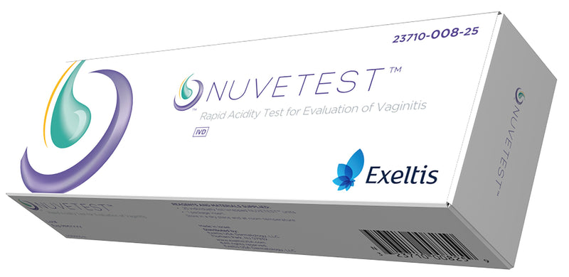 NUVETEST™ BACTERIAL VAGINOSIS/TRICHOMONIASIS RAPID ACIDITY SEX HEALTH TEST KIT, SOLD AS 25/BOX EXELTIS 23710-008-25