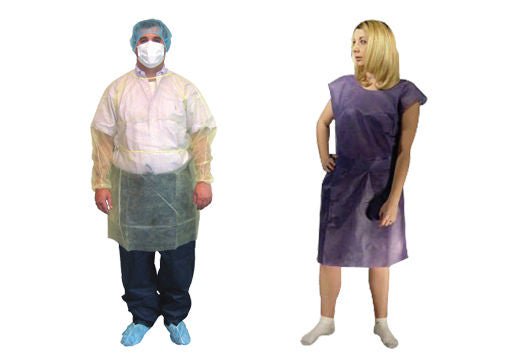 Gown, Exam Patient Dk Blu 53X40 (10/Bg 5Bg/Cs) Dukal, 50/Cs