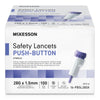 McKesson Push Button Safety Lancet, 28 Gauge, 100/BX