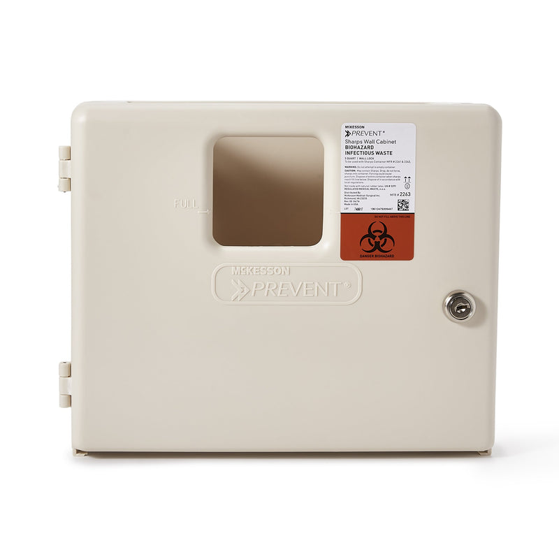 MCKESSON PREVENT® SHARPS COLLECTOR WALL CABINET, 12¼ X 4¾ X 10 INCH, SOLD AS 2/CASE MCKESSON 2263
