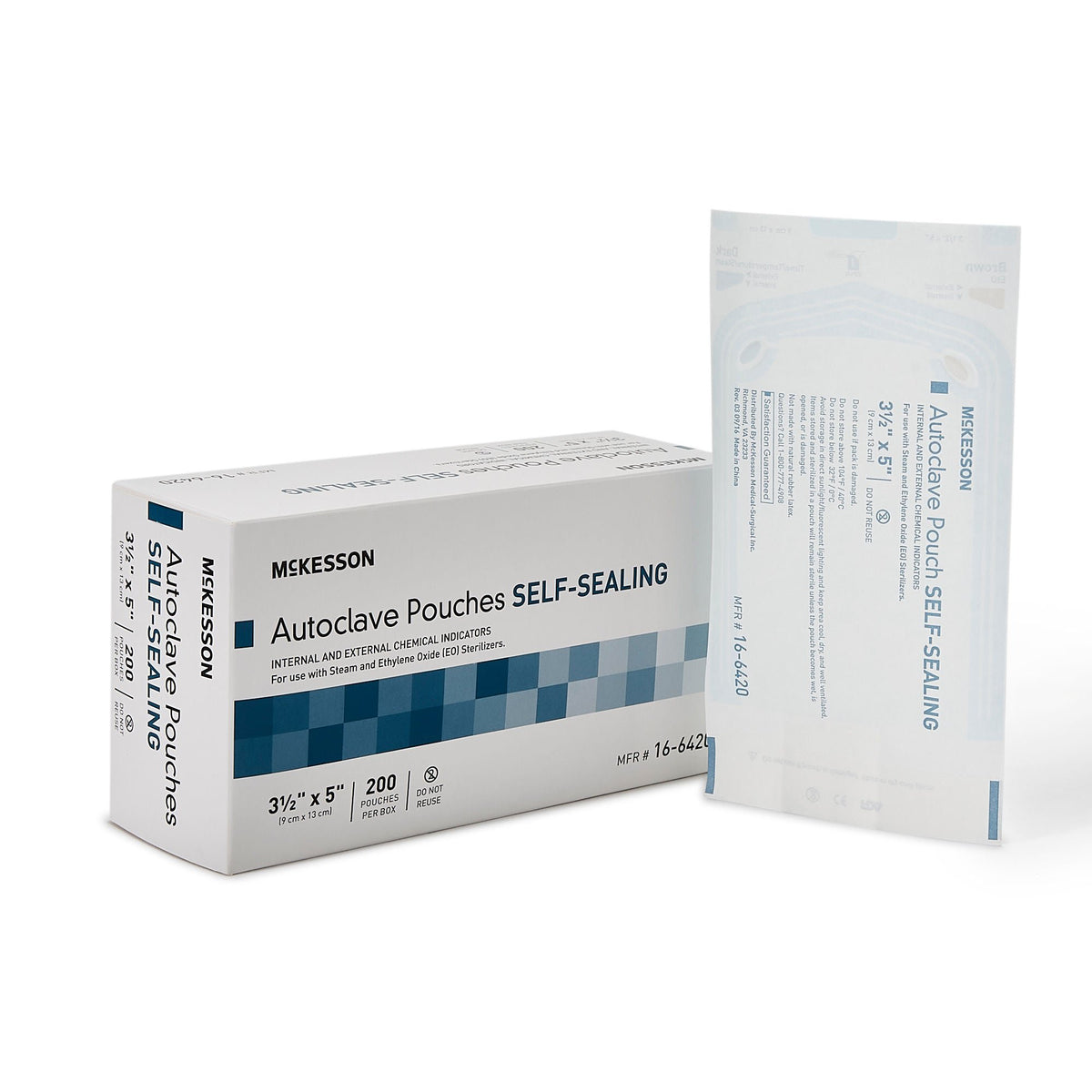 McKesson Sterilization Pouch, 3.5 x 5 Inch, 4000/CS