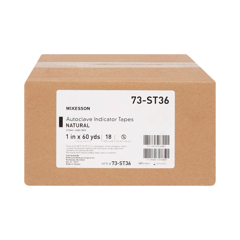 MCKESSON STEAM INDICATOR TAPE, 1 INCH X 60 YARD, SOLD AS 18/CASE MCKESSON 73-ST36