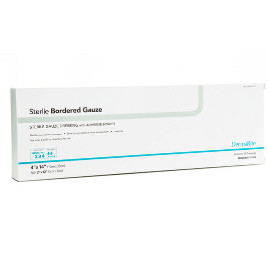 Dermarite® Sterile Gauze Adhesive Dressing, 4 X 14 Inch, 25/Bx