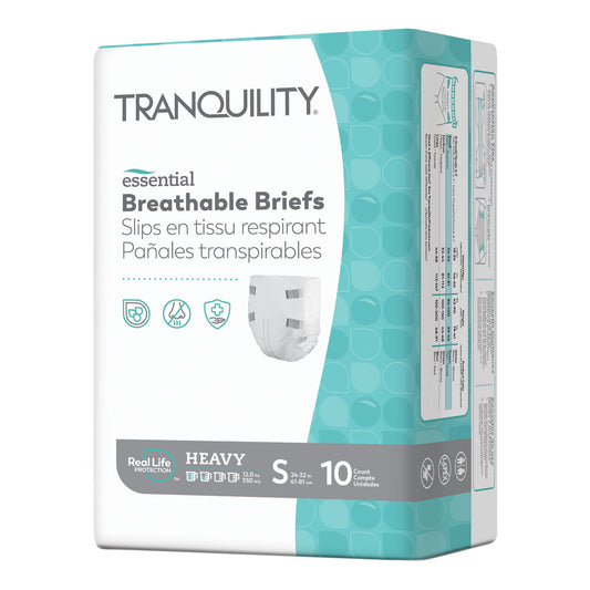 Tranquility® Essential Heavy Incontinence Brief, Small, 100/Cs