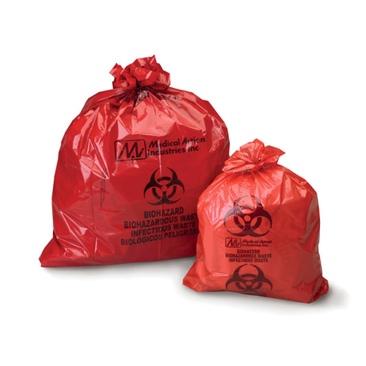 Medegen Biohazard Waste Bag, 44 Gallon Capacity, 38 X 45 Inch, 250/Cs