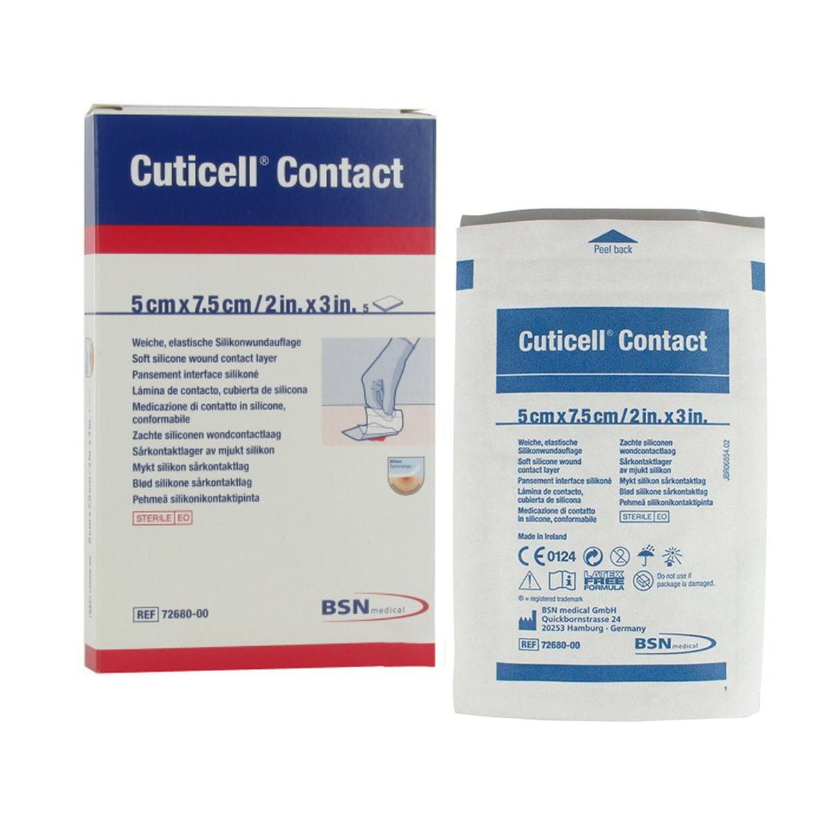 Cuticell® Contact® Wound Contact Layer Dressing, 5 X 7.5 Cm, 10/Bx