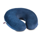 MEMORY TRAVEL NECK PILLOW, VISOELASTIC FOAM, BLUE, POLYESTER COVER, 1/EA, SOLD AS EACH CORE 10000752 - BriteSources