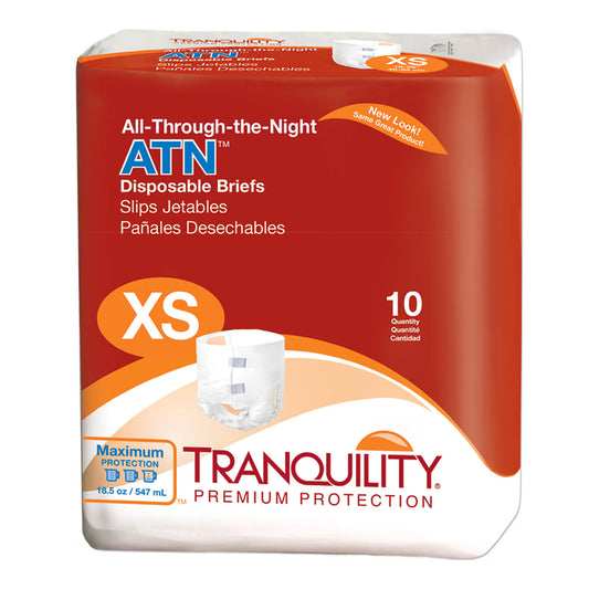 Tranquility® Atn Maximum Protection Incontinence Brief, Extra Small, 100/Cs