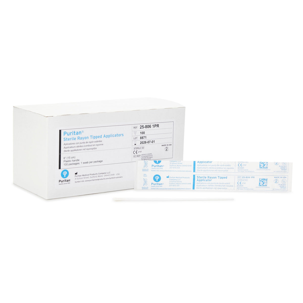 Puritan® Specimen Collection Swab, 6-Inch Length, 100/BX