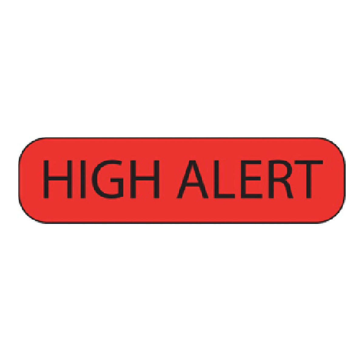 MedVision® "High Alert" Label, 1-7/16 x 3/8 Inch, 1/RL