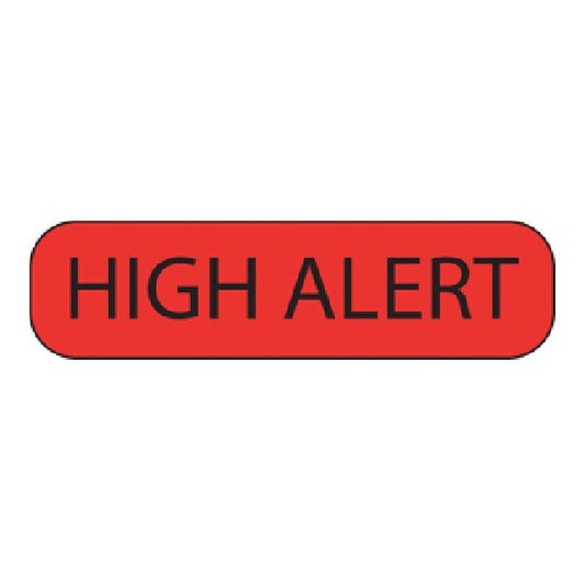 MedVision® "High Alert" Label, 1-7/16 x 3/8 Inch, 1/RL