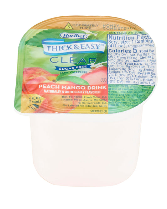 Thick & Easy® Clear Honey Consistency Sugar-Free Peach Mango Thickened Beverage, 24/CS