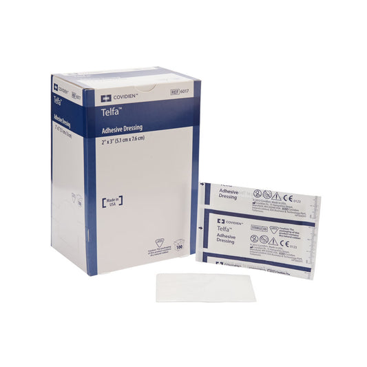 Telfa™ White Adhesive Dressing, 2 X 3 Inch, 2400/Cs