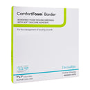 COMFORTFOAM™ BORDERED FOAM WOUND DRESSING W/ SOFT SILICONE ADHESIVE, 7 X 7 INCH, SOLD AS 5/BOX DERMARITE 43770