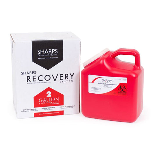The Sharps Disposal by Mail System® Pro-Tec® Mailback Sharps Container, 2 gal., 12/CS
