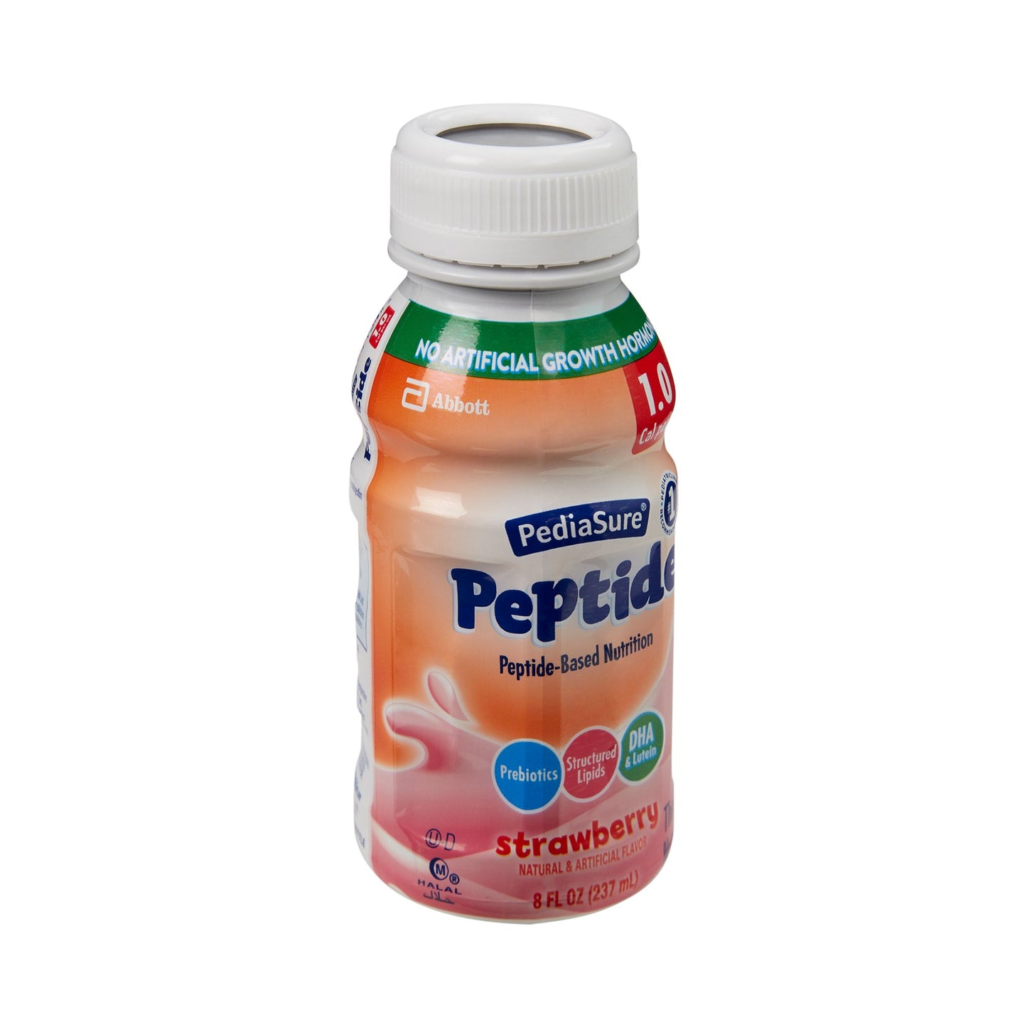 PediaSure Peptide 1.0 Cal Peptide-Based Nutrition, Strawberry, 8-ounce bottle