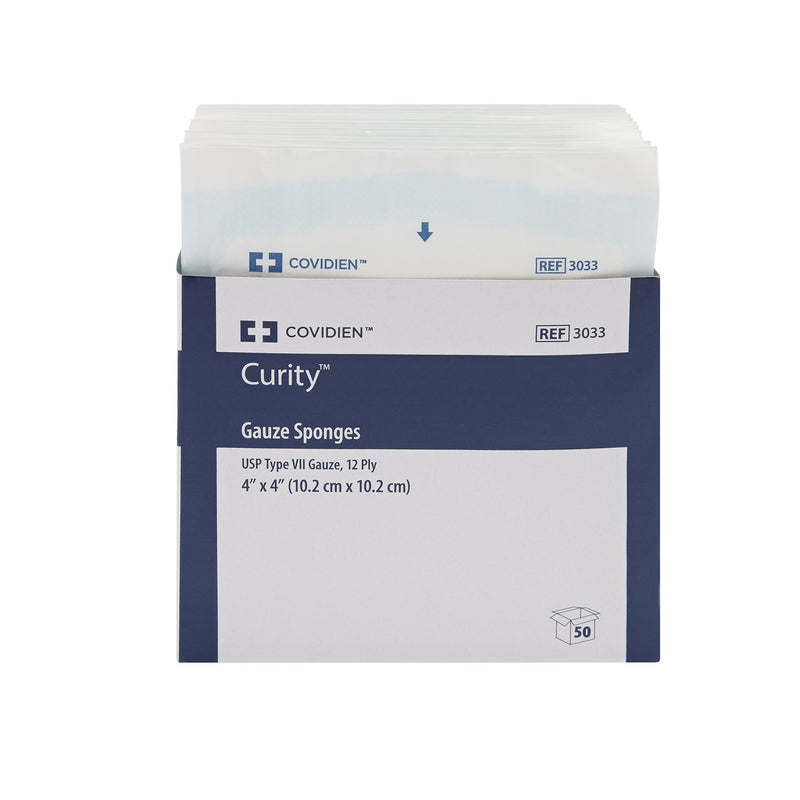 Curity™ Sterile USP Type VII Gauze Sponge, 4 x 4 Inch, 12-Ply