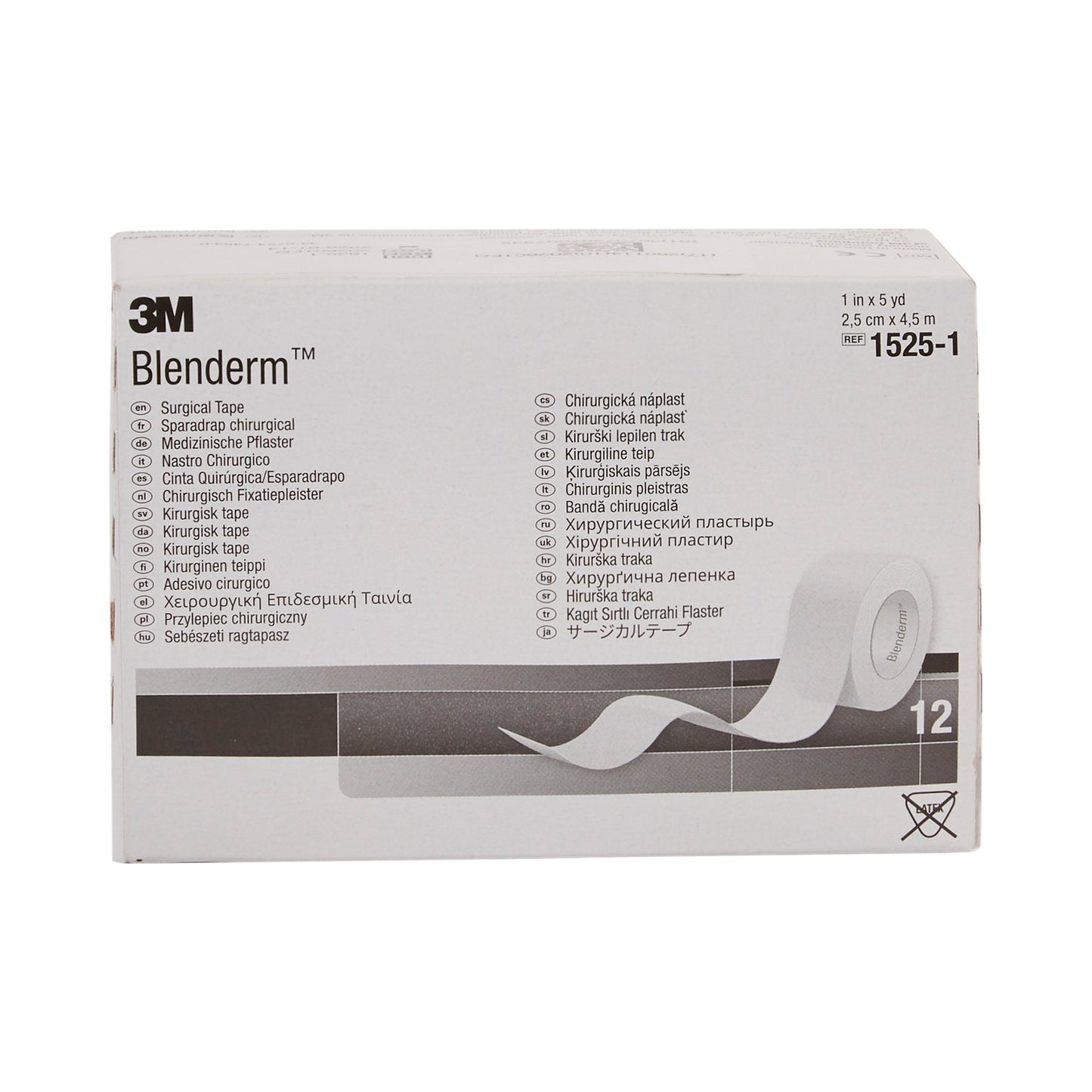 3M™ Blenderm™ Plastic Medical Tape, 1 Inch x 5 Yard, Transparent 1/EACH -1525-1