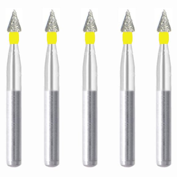 Conical Pointed 2.5 mm Dia. Extra Fine Grit Diamond Bur 5 per pack. 159.25EF1 - Osung USA