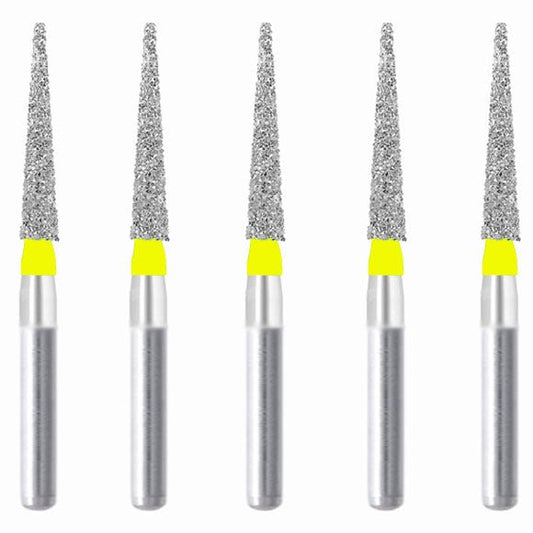 Conical Pointed, Slender 1 mm Dia. Extra Fine Grit Diamond Bur 5 per pack. 164.10EF2 - Osung USA