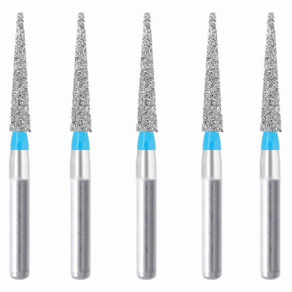 Conical Pointed, Slender 1.2 mm Dia. Medium Grit Diamond Bur 5 per pack. 164.12M1 - Osung USA