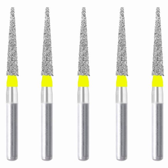 Conical Pointed, Slender 1.6 mm Dia. Extra Fine Grit Diamond Bur 5 per pack. 164.16EF1 - Osung USA