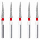 Conical Pointed, Slender 1.6 mm Dia. Fine Grit Diamond Bur 5 per pack. 164.16F1 - Osung USA