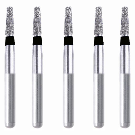 Conical, Round Edge 1.4 mm Dia. Extra Coarse Grit Diamond Bur 5 per pack. 584.14EC1 - Osung USA