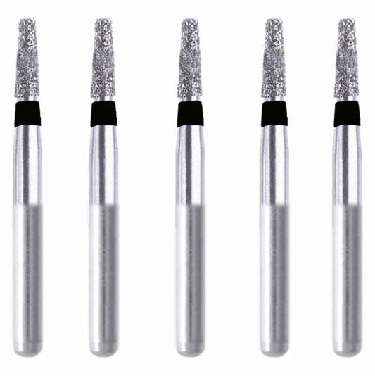 Conical, Round Edge 1.4 mm Dia. Extra Coarse Grit Diamond Bur 5 per pack. 584.14EC1 - Osung USA