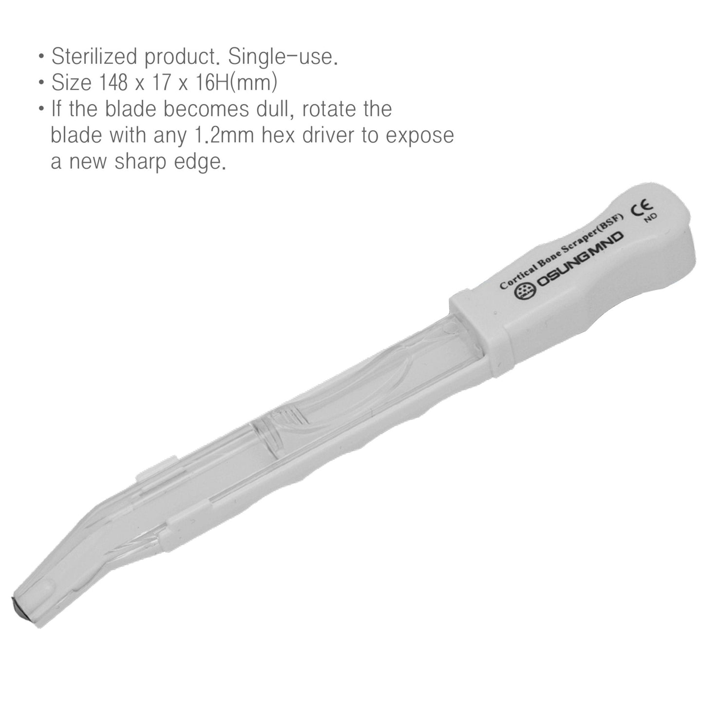 Cortical Bone Scraper Sterile (1 Pack) Osung - BSF - Osung USA