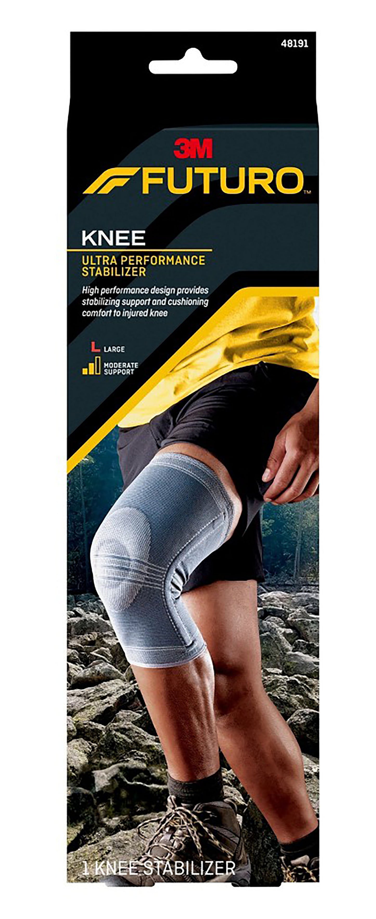 3M Futuro Knee Stabilizer, Pull-On, Left or Right Knee, Large, 16 to 18 Inch Calf Circumference/ 18-1/2 to 20-1/2 inch Thigh Circumference 1/EACH -48191ENR